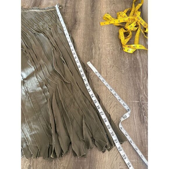 ideology y2k moss green ruffle fairy a-line maxi skirt - Picture 5 of 6